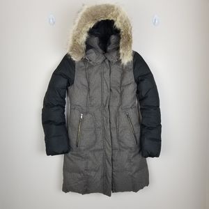 Soia and kyo down and fur zip up coat